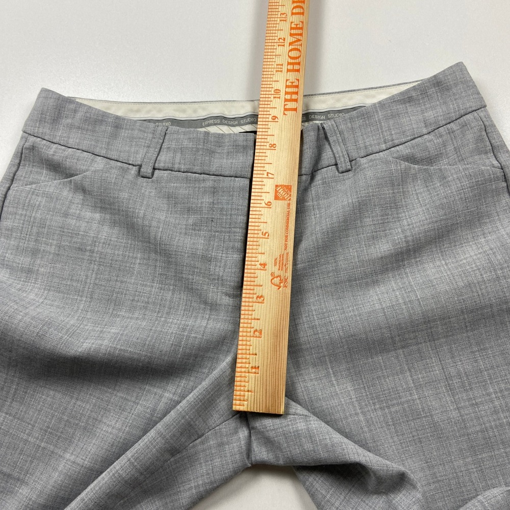 Express Design Studio Editor Gray Crosshatch Wide Leg Dress Pants Size 4S Short - Picture 5 of 7